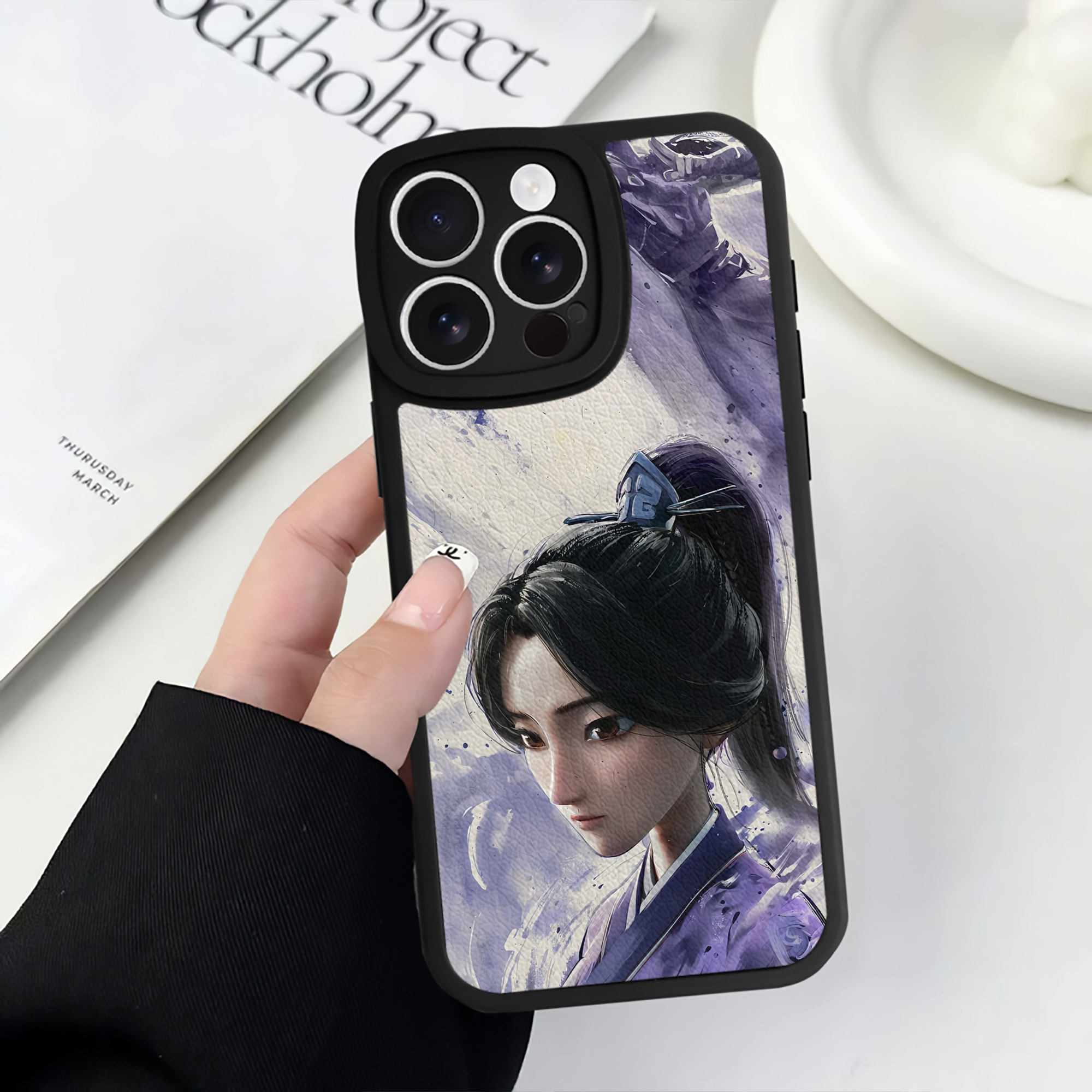 （画像用） Ne Zha 2 ナタ 魔童の大暴れ 【iPhone 16シリーズ対応】シリコンスマホケース（レザー調） 材質：シリコン